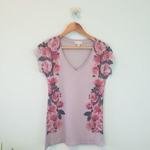 Guess Floral Gray T-shirt